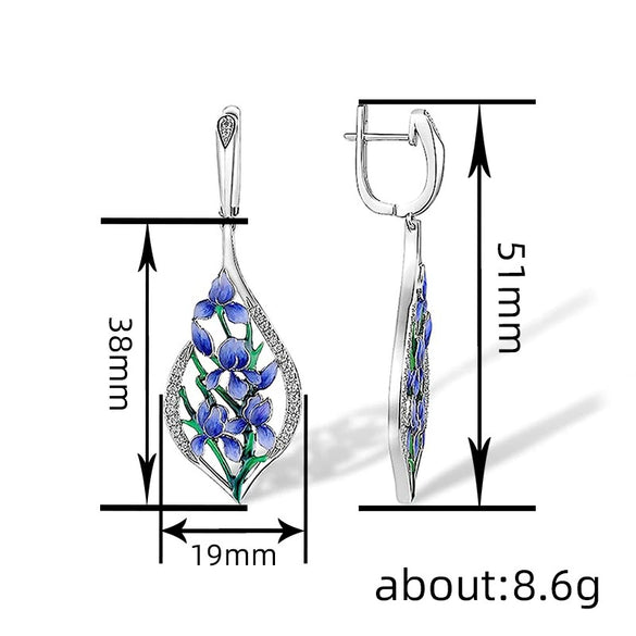 Women's Copper Flower Earrings Antique Artistic Fresh Jewelry
