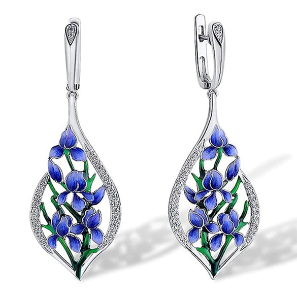 Women's Copper Flower Earrings Antique Artistic Fresh Jewelry