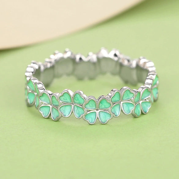 Women's Copper Flower Geometric Pastoral Style Ring Electroplated