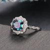 Women's Copper Flower Shape Minimalist Geometric Zircon Ring Jewelry