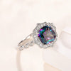 Women's Copper Flower Shape Minimalist Geometric Zircon Ring Jewelry