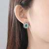 Women's Copper Flower Water Drop Earrings With Inlaid Zircon Fashion Statement Jewelry Wholesale