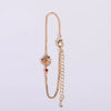 Women's Copper Flower Zodiac Peanut Pendant Bracelet With Zircon Birthstone