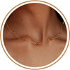 Women's Copper Four Leaf Clover Necklace With O Shaped Chain Electroplated Geometric Pendant Fresh Sweet Style Jewelry