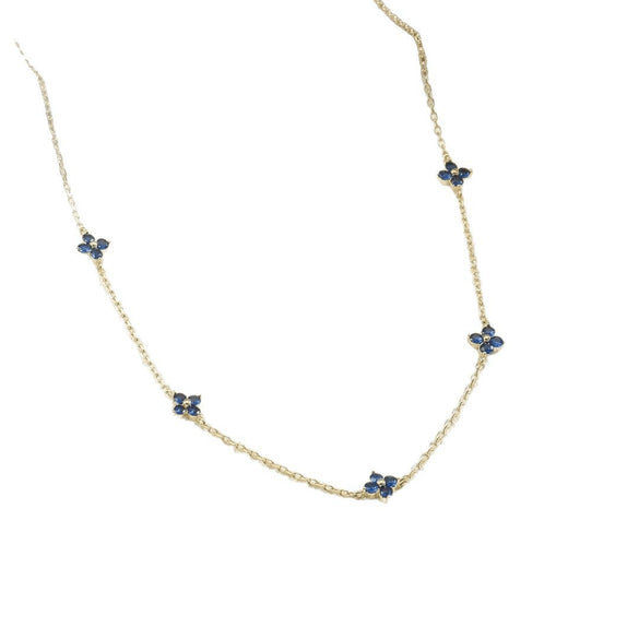 Women's Copper Four Leaf Clover Necklace With O Shaped Chain Electroplated Geometric Pendant Fresh Sweet Style Jewelry
