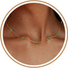 Women's Copper Four Leaf Clover Necklace With O Shaped Chain Electroplated Geometric Pendant Fresh Sweet Style Jewelry