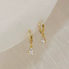 Women's Copper Geometric And Water Drop Hoop Earrings Elegant Minimalist Style