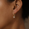 Women's Copper Geometric And Water Drop Hoop Earrings Elegant Minimalist Style