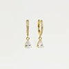Women's Copper Geometric And Water Drop Hoop Earrings Elegant Minimalist Style