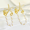 Women's Copper Geometric Animal Starfish Chain Electroplated Earrings