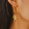 Women's Copper Geometric Animal Starfish Chain Electroplated Earrings
