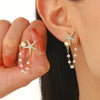Women's Copper Geometric Animal Starfish Chain Electroplated Earrings