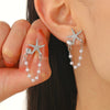 Women's Copper Geometric Animal Starfish Chain Electroplated Earrings