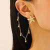 Women's Copper Geometric Animal Starfish Chain Electroplated Earrings