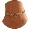 Women's Copper Geometric Anklet Simple Stylish Light Luxury Foot Jewelry With Minimalist Geometric Design