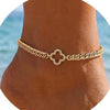 Women's Copper Geometric Anklet Simple Stylish Light Luxury Foot Jewelry With Minimalist Geometric Design