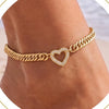 Women's Copper Geometric Anklet Simple Stylish Light Luxury Foot Jewelry With Minimalist Geometric Design