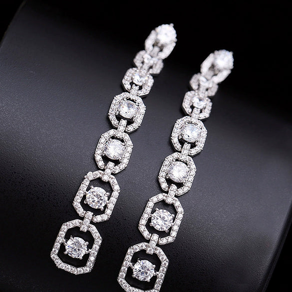 Women's Copper Geometric Business Style Earrings