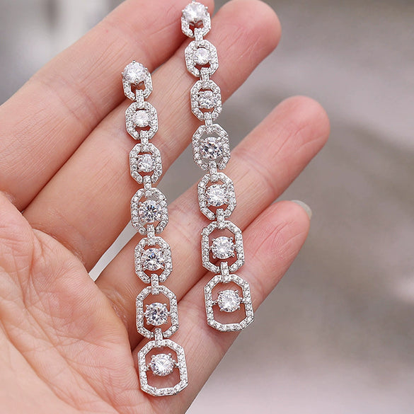 Women's Copper Geometric Business Style Earrings