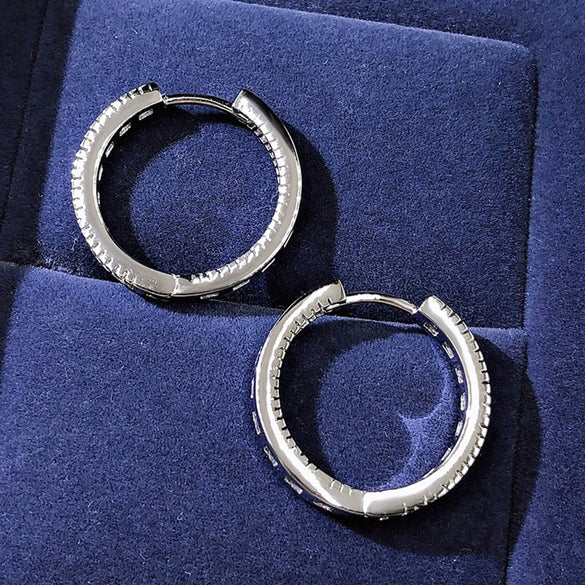 Women's Copper Geometric Circle Earrings With Zircon Design