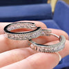 Women's Copper Geometric Circle Earrings With Zircon Design
