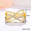 Women's Copper Geometric Cross Ring Inlaid With Zircon Retro Casual Style
