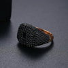 Women's Copper Geometric Cross Ring With Zircon Inlay Adjustable Open Design Punk Hip Hop Street Style Jewelry