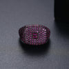 Women's Copper Geometric Cross Ring With Zircon Inlay Adjustable Open Design Punk Hip Hop Street Style Jewelry