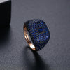 Women's Copper Geometric Cross Ring With Zircon Inlay Adjustable Open Design Punk Hip Hop Street Style Jewelry