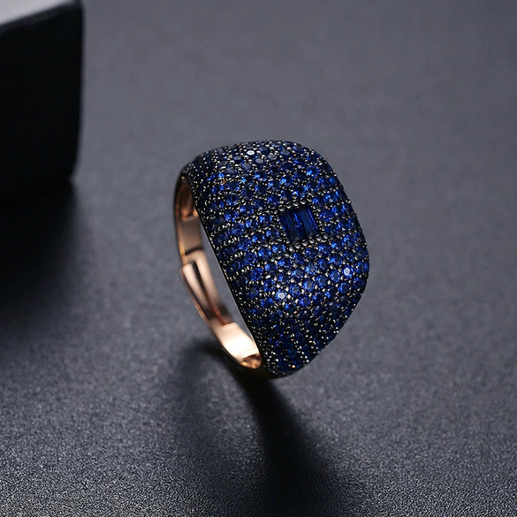 Women's Copper Geometric Cross Ring With Zircon Inlay Adjustable Open Design Punk Hip Hop Street Style Jewelry