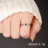 Women's Copper Geometric Design Ring With Micro Inlay Zircon