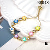 Women's Copper Geometric Devil's Eye Enamel Microinlaid Zircon Electroplated Bracelet