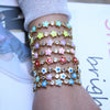 Women's Copper Geometric Devil's Eye Enamel Microinlaid Zircon Electroplated Bracelet