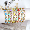 Women's Copper Geometric Devil's Eye Enamel Microinlaid Zircon Electroplated Bracelet