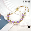Women's Copper Geometric Devil's Eye Enamel Microinlaid Zircon Electroplated Bracelet
