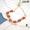 Women's Copper Geometric Devil's Eye Enamel Microinlaid Zircon Electroplated Bracelet