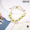 Women's Copper Geometric Devil's Eye Enamel Microinlaid Zircon Electroplated Bracelet