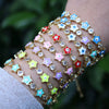 Women's Copper Geometric Devil's Eye Enamel Microinlaid Zircon Electroplated Bracelet