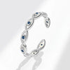 Women's Copper Geometric Devil's Eye Open Tail Ring With Electroplating