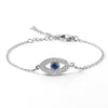 Women's Copper Geometric Devil's Eye Zircon Inlaid Crystal Bracelet