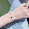 Women's Copper Geometric Devil's Eye Zircon Inlaid Crystal Bracelet