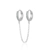 Women's Copper Geometric Diamond Earrings For Students Simple Style