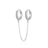 Women's Copper Geometric Diamond Earrings For Students Simple Style