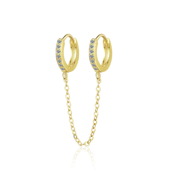 Women's Copper Geometric Diamond Earrings For Students Simple Style
