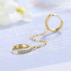 Women's Copper Geometric Diamond Earrings For Students Simple Style