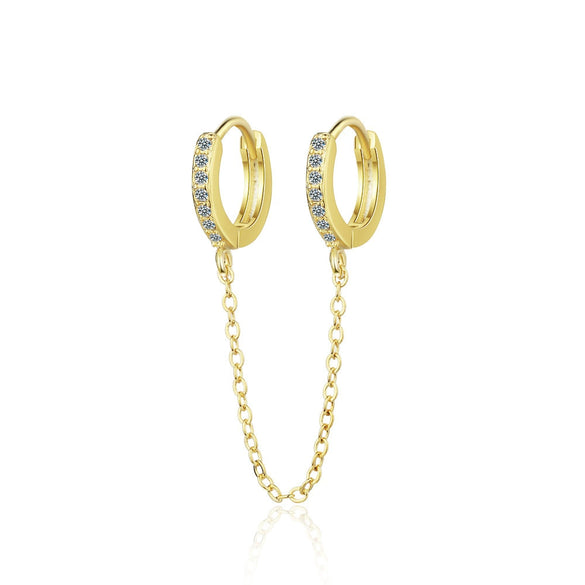 Women's Copper Geometric Diamond Earrings For Students Simple Style
