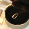 Women's Copper Geometric Diamond Ring Opening Adjustable Fashion Light Luxury Jewelry