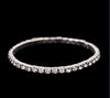 Women's Copper Geometric Diamond Style Elastic Bracelet With Single Double Triple And Four Row Chain Design