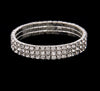 Women's Copper Geometric Diamond Style Elastic Bracelet With Single Double Triple And Four Row Chain Design