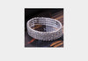 Women's Copper Geometric Diamond Style Elastic Bracelet With Single Double Triple And Four Row Chain Design